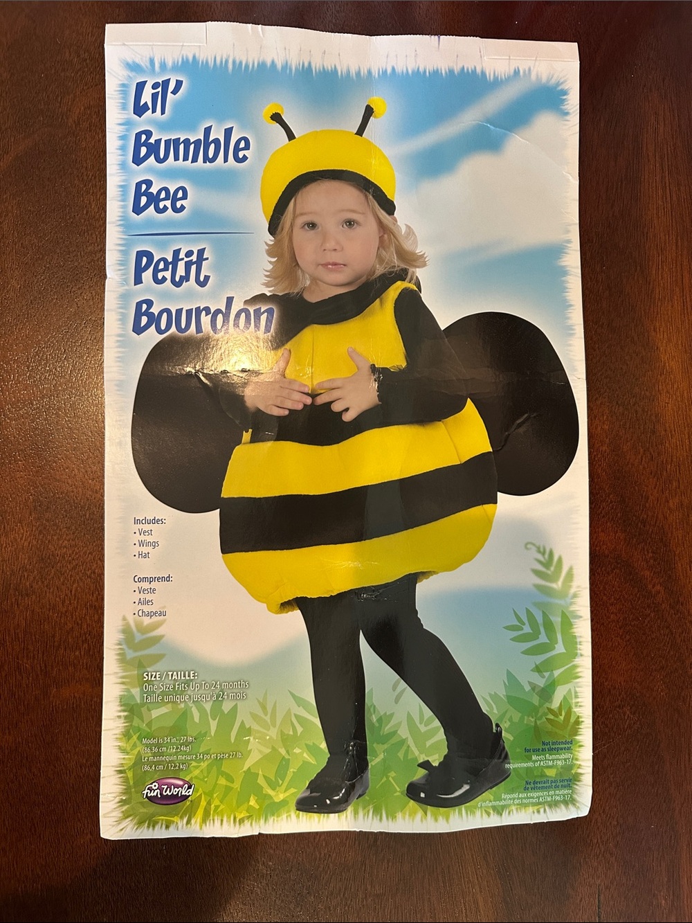 Lil' Bumble Bee Toddler Costume - 24 months